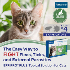 Virbac Effipro Plus, aplicación impermeable de una dosis que dura cuatro semanas.