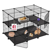 VISCOO 41 Panel Playpen con dos puertas facilita entrada y salida seguras.