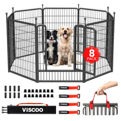 VISCOO cerca para perros exterior con 8 paneles.