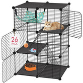 VISCOO gatera de 3 niveles para gatos, ideal para interiores y exteriores