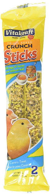 Vitakraft barras-crujientes triple horneadas con huevo y miel para canarios, snack sabroso y estimulante.