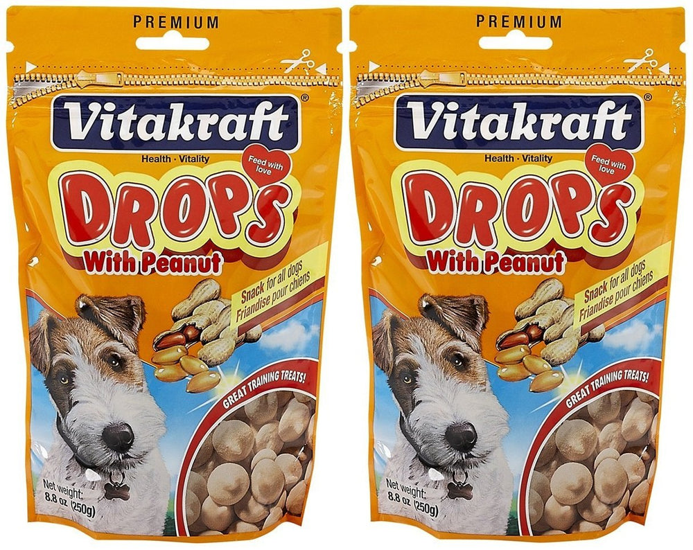 Vitakraft Gotas de maní para perro, premio sabroso para entrenamiento.