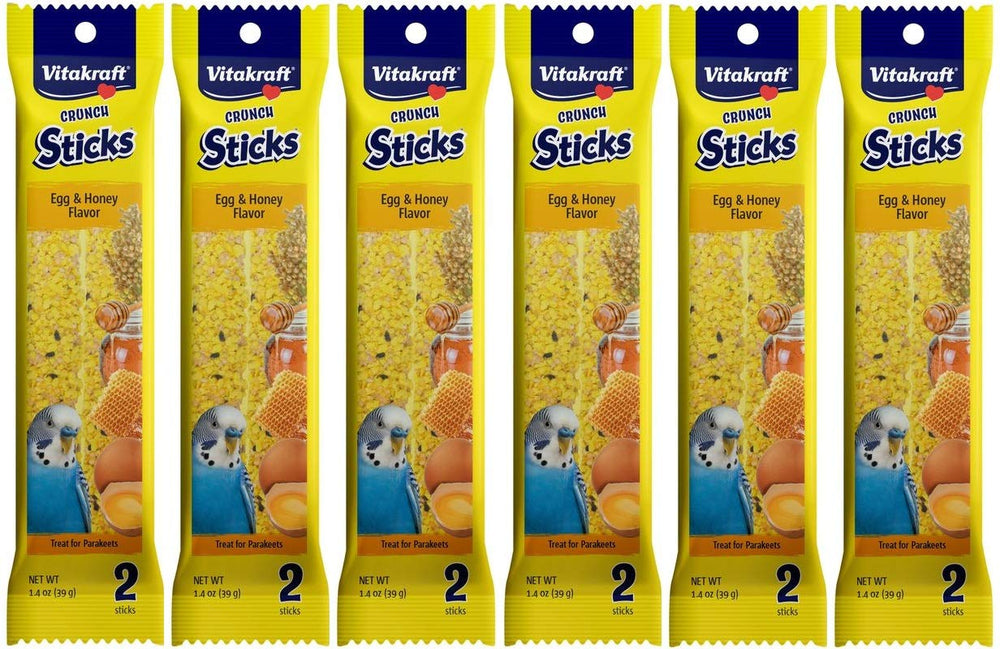 Vitakraft palitos crujientes huevo y miel para periquitos, entretenimiento y sabor