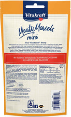 Vitakraft Chicken Mini Meaty Morsels: mordiscos suaves para entrenamiento y recompensa diaria.
