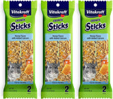 Vitakraft tres-pack palitos crujientes miel calcio, ideal para complementar minerales en roedores y chinchillas