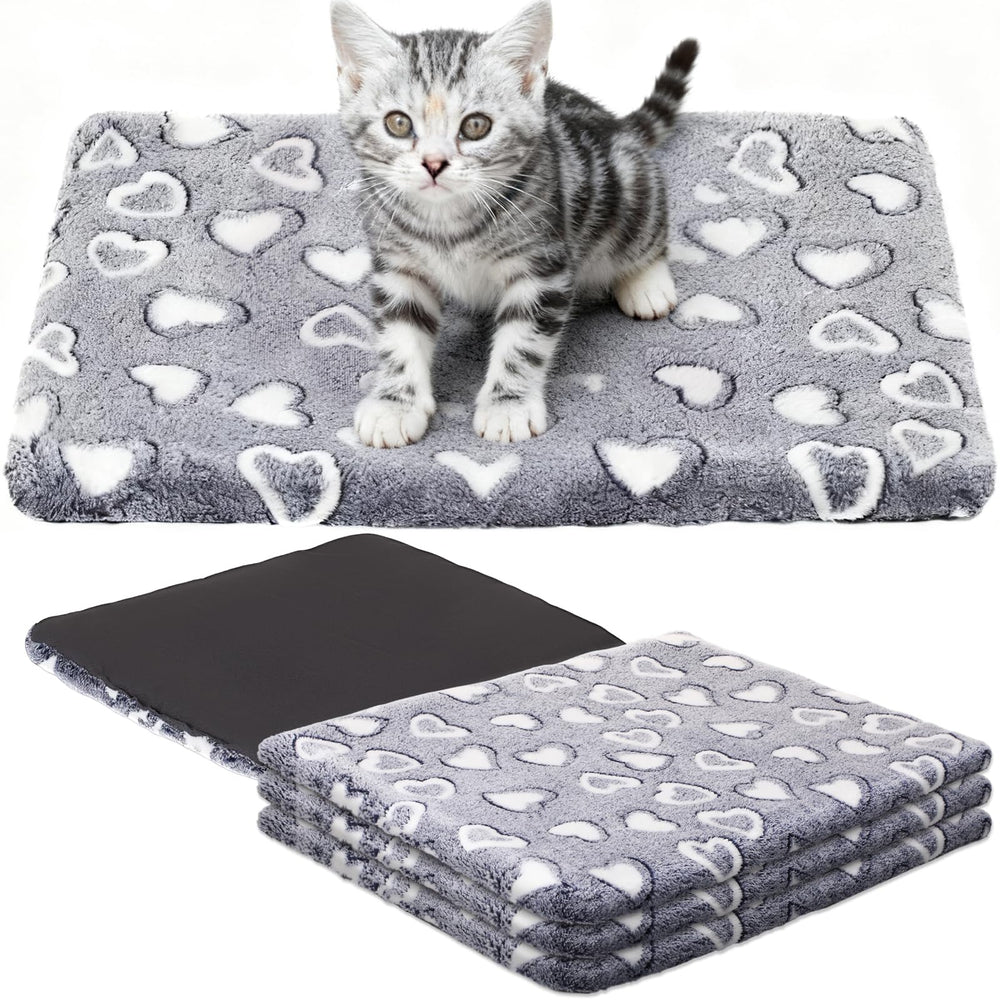VitalCozy alfombrilla para jaula de perro con corazón gris 18x14, descanso cómodo para mascotas