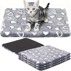 VitalCozy alfombrilla para jaula de perro con corazón gris 18x14, descanso cómodo para mascotas