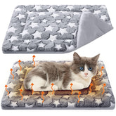 VitalCozy doble pack cama gato auto calentante con tejido suave para dormir cómodo
