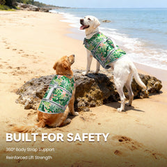 Chaleco VIVAGLORY con asa para sacar al perro del agua con facilidad.
