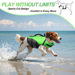 VIVAGLORY chaleco deportivo para perros, lateral, flotación estable en el agua.