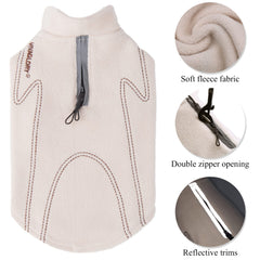 VIVAGLORY chaqueta canina, cierre velcro en abdomen para ajuste seguro.