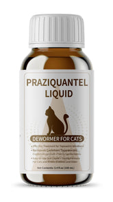 VivelysZoa Praziquantel 0.5% en botella para apoyo intestinal en gatos.