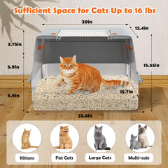 Vivifying bandeja con entrada lateral, acceso cómodo para gatos.