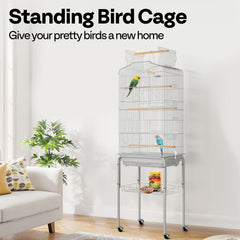 VIVOHOME jaula con dos puertas para acceso fácil y seguro.