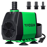 Bomba VIVOSUN 800 GPH para flujo de agua suave en acuarios.