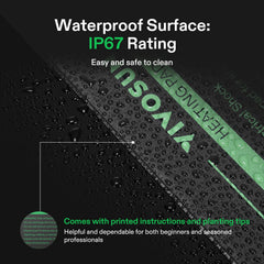 Superficie impermeable IP67 de VIVOSUN facilita limpieza y durabilidad en terrarios húmedos.