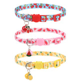 Collar VKPETFR para gatos, ajuste cómodo con motivos de fruta