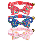 Collar VKPETFR para gatos con lazo removible, perfecto para looks festivos