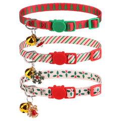 VKPETFR collar-gato-navidad-pack: conjunto festivo ideal para fiestas y fotos.