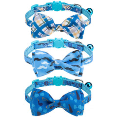 VKPETFR collar para gato con lazo y campana para localizar