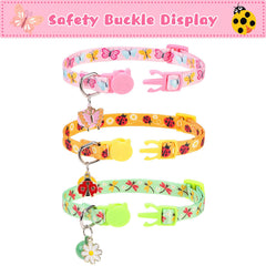 VKPETFR collar con hebilla de seguridad para gatos, fácil de quitar.