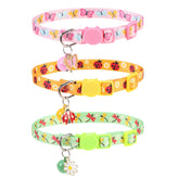 VKPETFR collar de gatos con patrón insectos, pack de 3, visual atractivo.