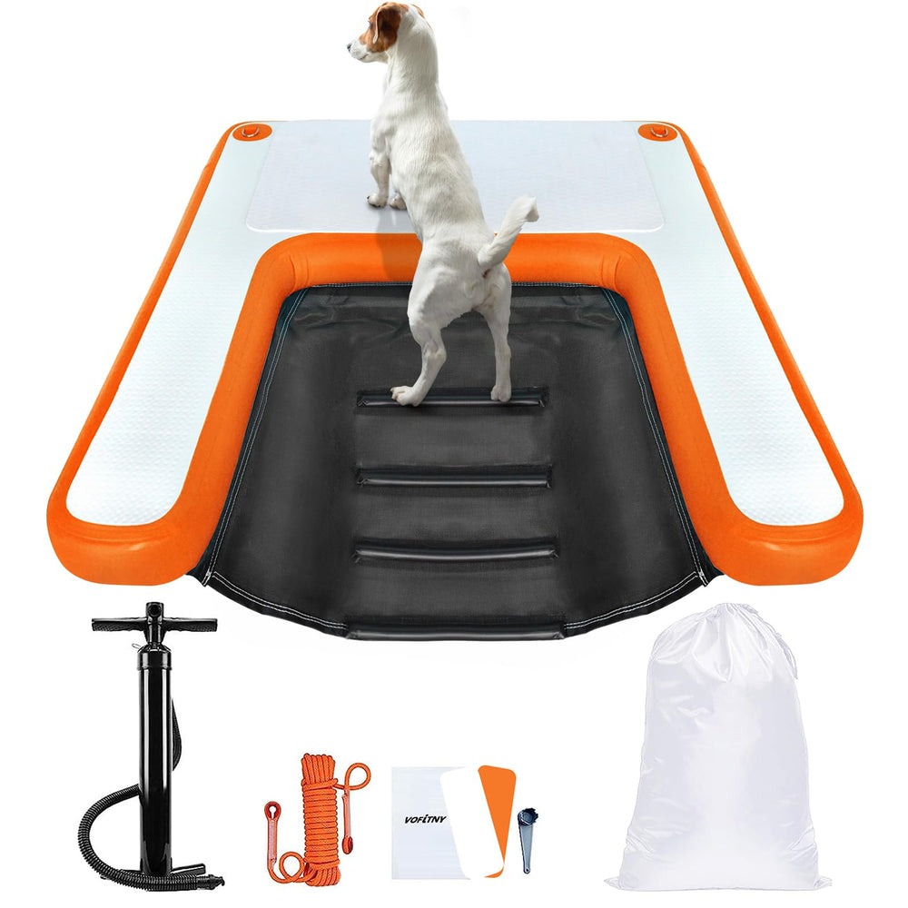 VOFiTNY rampa inflable para perros en piscina facilita subir al agua