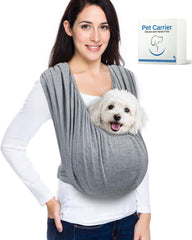 Vokvaktak sling para perro pequeño visto de frente, comodidad diaria
