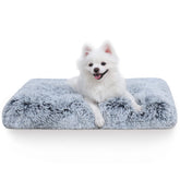 Vonabem Cama mediana para perros con peluche suave, descanso cómodo.
