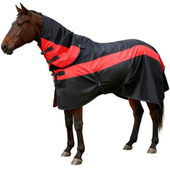 Manta Vortexain para caballos, frente con cuello ajustable para mayor cobertura.