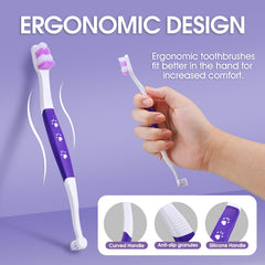 VVHOMIFE mango ergonómico en forma de S para manos cómodas.