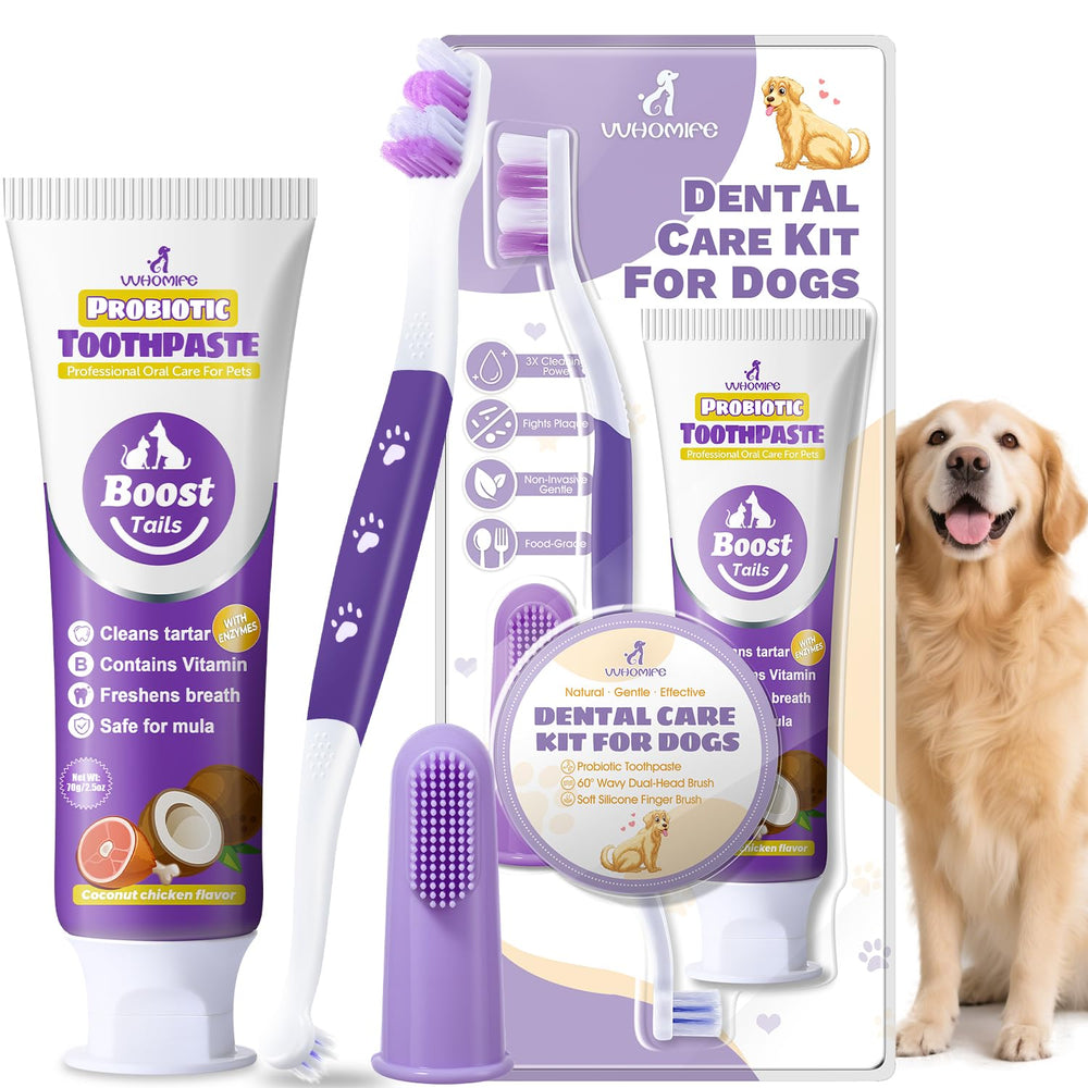 VVHOMIFE pasta dental sabor coco-pollo para higiene bucal del perro.