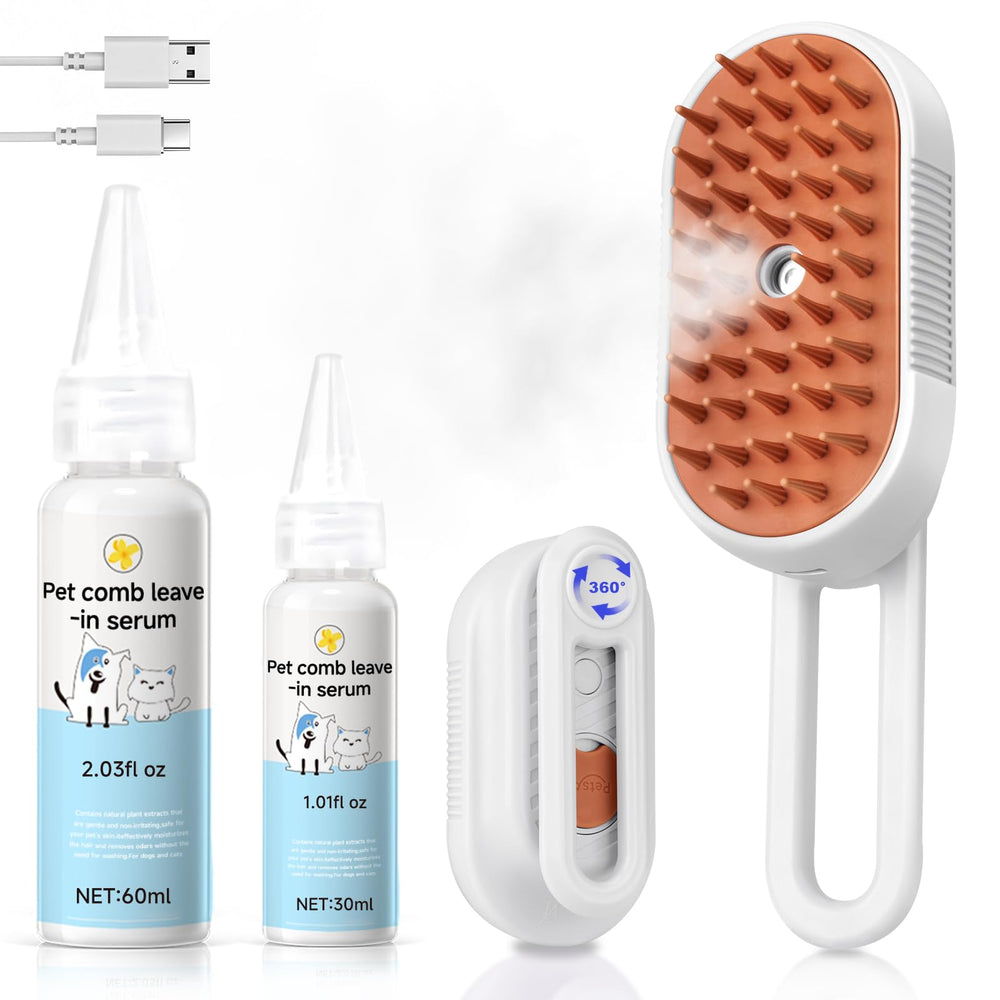 vvwvvw cepillo vapor pelo perros gatos: elimina pelos con suavidad.
