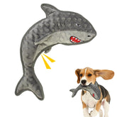 VWPTCHI Tiburón gris sin relleno, ideal para masticar seguro y juego prolongado.