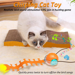 Waaiio pajarito chirriante ofrece sonido realista para atraer al gato.