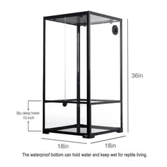 WACOOL tanque reptil fondo impermeable de 10 pulgadas mantiene la humedad estable.