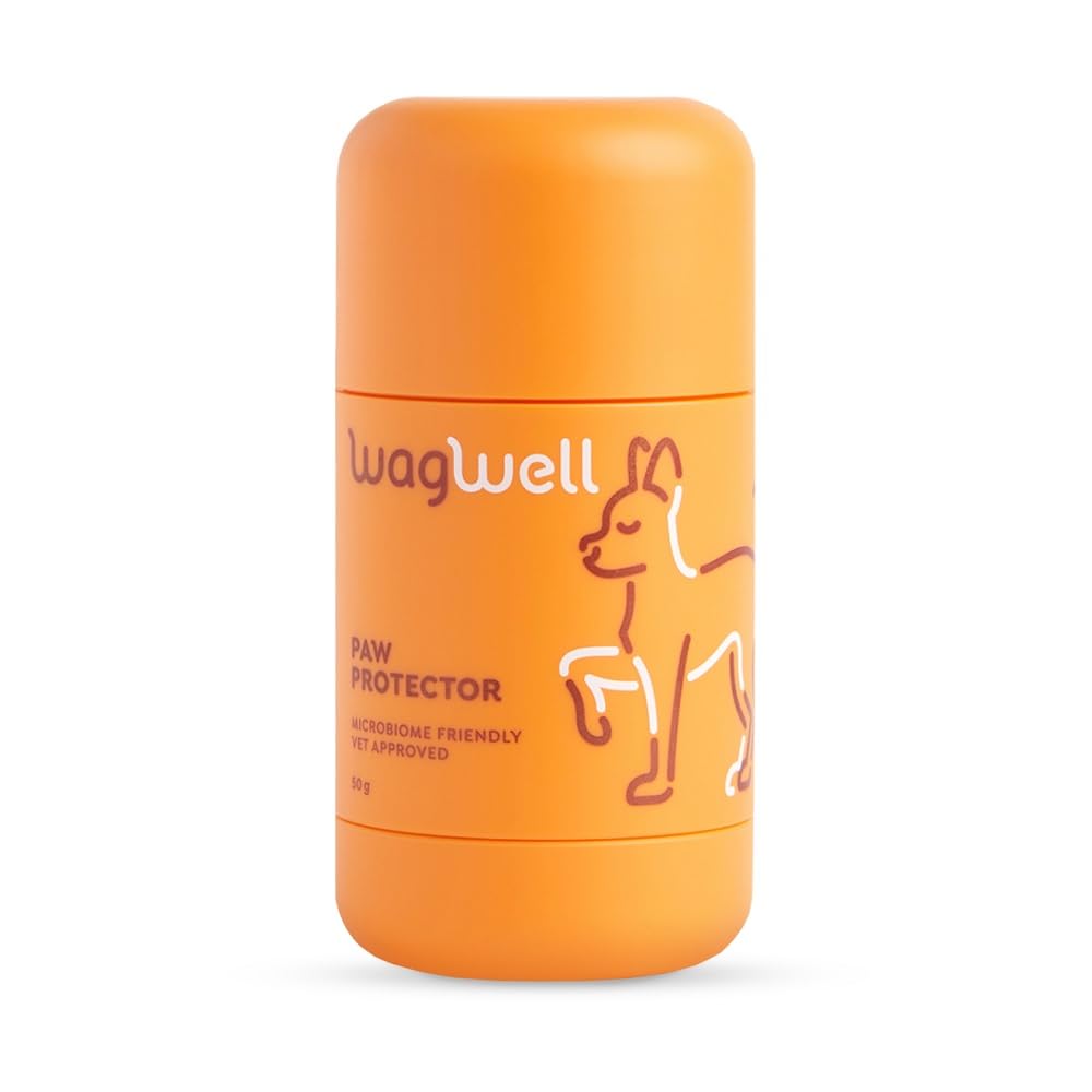 WagWell Protector de Patas, bote: hidratación suave para patas secas.