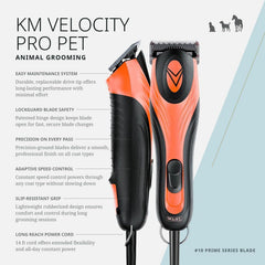 Wahl Pro Animal KM Velocity cortapelos para gato con hilos suaves y precisión.