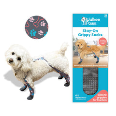 Walkee Paws calcetines antideslizantes puestos para mayor tracción en suelos resbaladizos