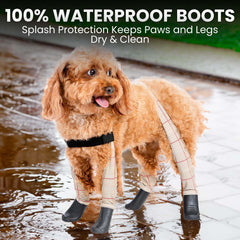 Suelas antideslizantes de Walkee Paws para más tracción.