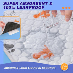 WanpeeGoo tejido superabsorbente mantiene la superficie seca durante el uso.