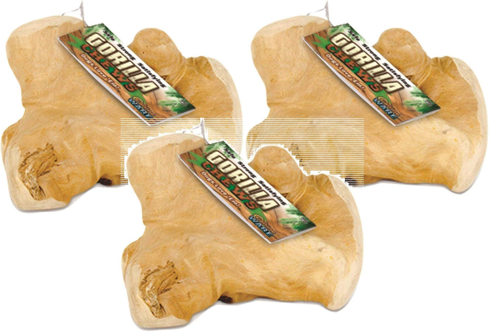 Ware Manufacturing Gorilla Chews de madera Java Solida, ideal para entretenimiento dental en perros.