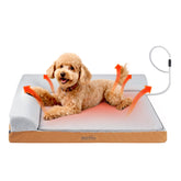 WARKEY cama para perro mediana con calefacción, descanso suave.