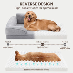 Cama Warmrest para perros grandes con funda desmontable de franela, lavado sencillo.