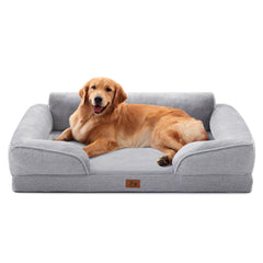 Cama ortopédica Warmrest para perros grandes, superficie impermeable para facilitar la limpieza.