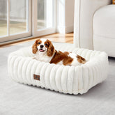 Warmrest cama para perros rectangular de corduroy ofrece soporte cómodo para la cabeza