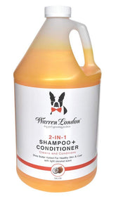 Warren London 2en1 champú y acondicionador para perros, limpieza y suavidad.