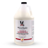Mantequilla hidratante Warren London con guayaba y mango, botella para pelaje brillante.