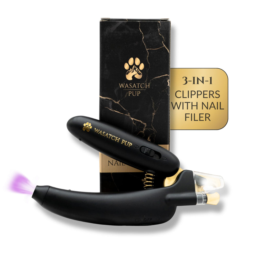Tijeras Wasatch Pup 3-en-1 para uñas de perro, corte preciso.