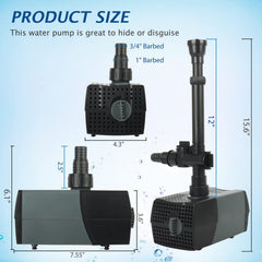 WaterRebirth HSUP4000F conjunto de fuente para acuario con flujo controlado